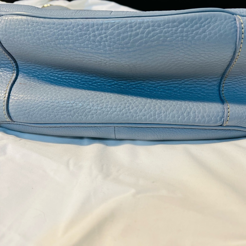 Prada Vintage Light Blue Leather Button Closure Shoulder Bag - Picture 15 of 16